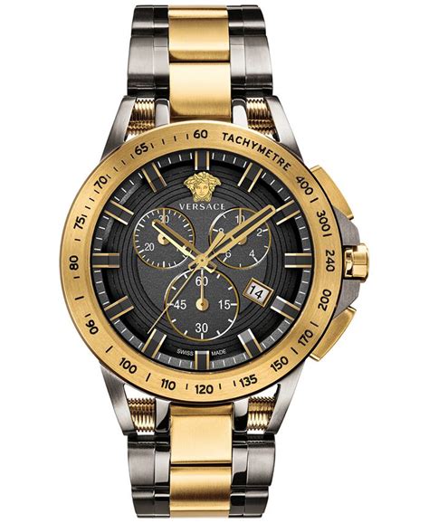 versace men's two tone watch|versace watches men price.